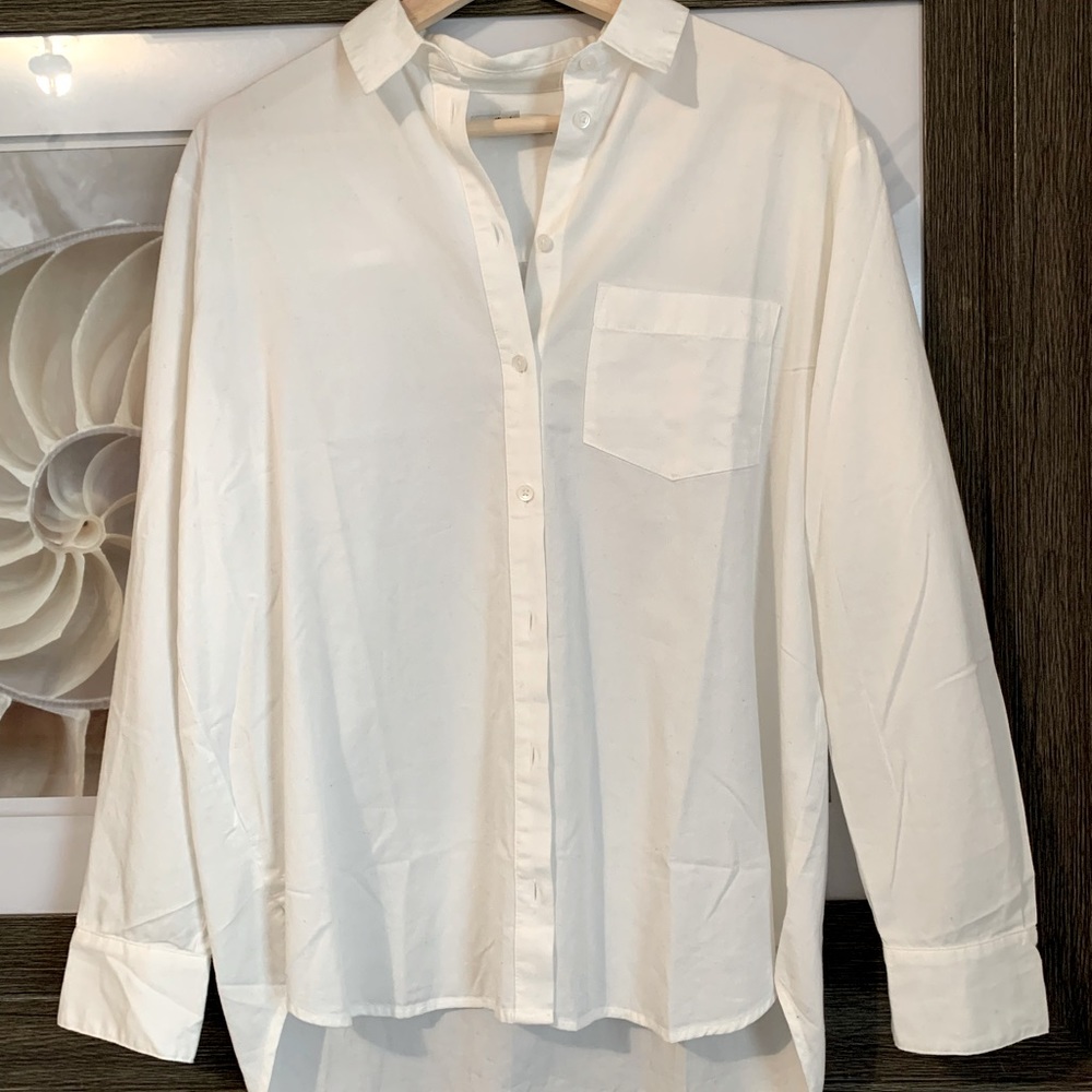 Madewell drapey oversized boy shirt, size S